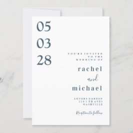 白いシンプルエレガント招待 招待状