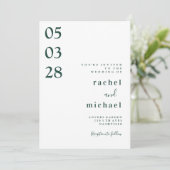 白いシンプルエレガント招待 招待状 (スタンド正面)