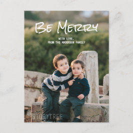 白いシンプルフォトポストカメリーード シーズンポストカード