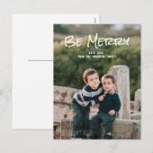 白いシンプルフォトポストカメリーード シーズンポストカード (正面/裏面)