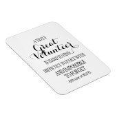 白いシンプルボランティア感謝の贈り物 マグネット (右側)