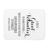 白いシンプルボランティア感謝の贈り物 マグネット (横)