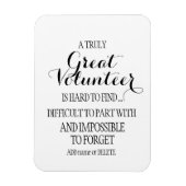 白いシンプルボランティア感謝の贈り物 マグネット (縦)