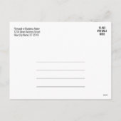 白いシンプルメリークリスマススクリプトの写真 シーズンポストカード (裏面)