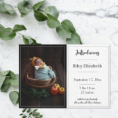 白いシンプル写真誕生のお知らせ 案内状