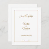 白いシンプル枠付き日付の保存 (正面/裏面)