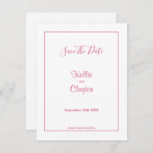 白いシンプル枠付き日付の保存 (正面/裏面)