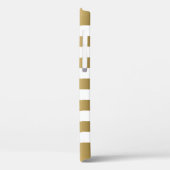 白いシンプル背景のストライプ金ゴールド Case-Mate iPhoneケース (裏面 / 左)