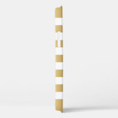 白いシンプル背景のストライプ金ゴールド Case-Mate iPhoneケース (裏面 / 右)