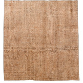 白いシートの上に茶色のラップを敷設。抽象芸術バックアップ シャワーカーテン (正面)