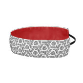 白いシームレスパターン上の黒いドット アスレチックヘッドバンド (右)