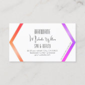 白いジオメトカラフルリで目を引くモダン 名刺 (裏面)