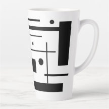 白いジオメトリ図形オンカスタムラテMug