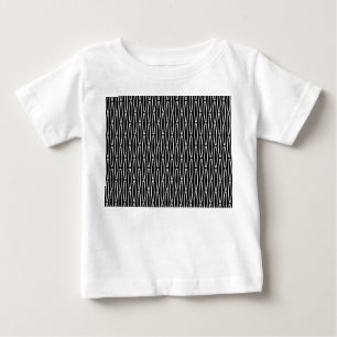 白いジオメトリ繰り返し ベビーTシャツ