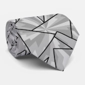 白いジグザグ形のタイ ネクタイ (ロール)