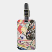 白いジグザグ形1922年 ラゲッジタグ (正面縦)