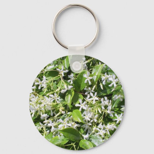 白いジャスミンの花 キーホルダー (正面)