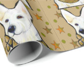 白いジャーマンシェパードの兵隊 ラッピングペーパー (ロールコーナー)