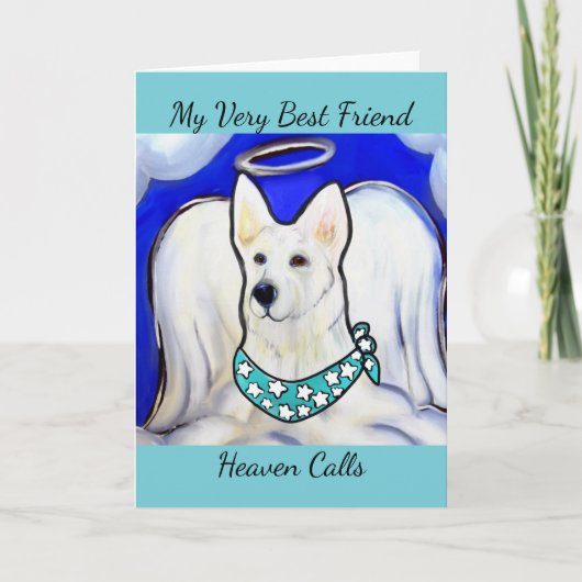 白いジャーマンシェパード シーズンカード (正面)