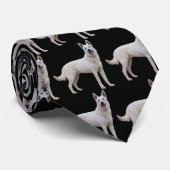白いジャーマン・シェパードのタイ2 ネクタイ (ロール)