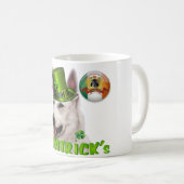 白いジャーマン・シェパードのマグ コーヒーマグカップ (正面右)