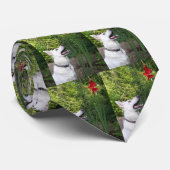 白いジャーマン・シェパードの首のタイ ネクタイ (ロール)