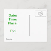 白いジャーマン・シェパード犬 インビテーションポストカード (裏面)