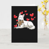 白いスイスの羊飼いの贈り物 カード (黄色い花)