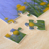 白いスイスの羊飼い犬のジグサウ。 ジグソーパズル (側面)