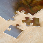 白いスイスの羊飼い犬のジグサウ。 ジグソーパズル (側面)