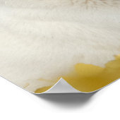 白いスイスの羊飼い犬の写真、かわいい毛皮の友人 ポスター (角)