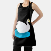 白いスイミングアヒル エプロン (インサイチュ)
