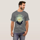 白いスイレン蓮の花 Tシャツ (正面フル)