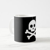 白いスカルmig コーヒーマグカップ (正面左)