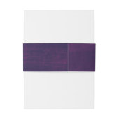 白いスクリプトで華やかな紫の背景 招待状ベリーバンド (裏面例)