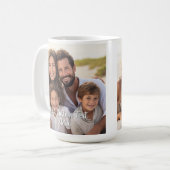 白いスクリプトの文字を使用しモダンた完全なフォトレイアウト コーヒーマグカップ (正面左)