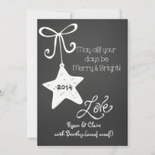 白いスクロカスタマイズール写真ホリデーカード シーズンカード (裏面)