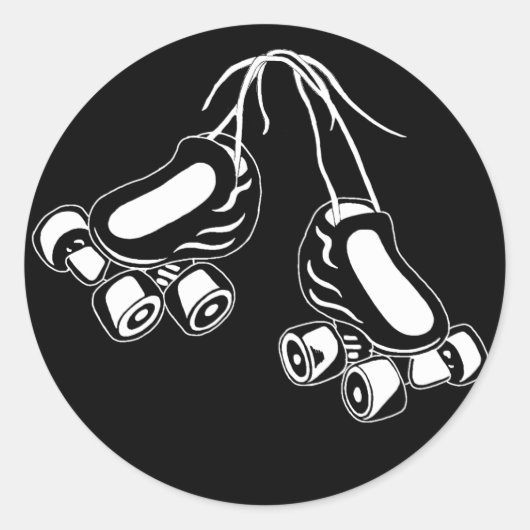 白いスケート ラウンドシール (正面)