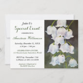 白いスズラン パーティー イベント 招待状 (正面)