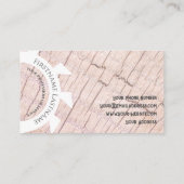 白いスタイリッシュオーガニック鋸形の天然の木 名刺 (裏面)