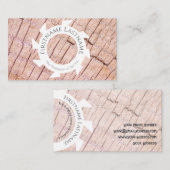 白いスタイリッシュオーガニック鋸形の天然の木 名刺 (正面/裏面)