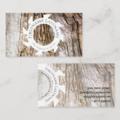 白いスタイリッシュオーガニック鋸形の天然の木 名刺 (正面/裏面)
