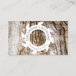 白いスタイリッシュオーガニック鋸形の天然の木 名刺