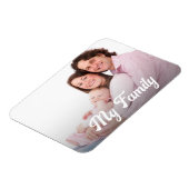 白いスタイリッシュレトロスクリプト，休日の写真 マグネット (左側)