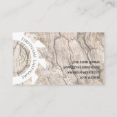 白いスタイリッシュ形の天然オーガニックの木材 名刺 (裏面)