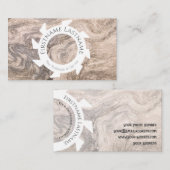 白いスタイリッシュ鋸形の天然オーガニックの木 名刺 (正面/裏面)