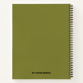 白いスタイリッシュ黒星 ノートブック (裏面)