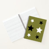 白いスタイリッシュ黒星 ノートブック (内部)