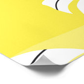 白いスタイルのモンストと夏のシームレスなパターン ポスター (角)