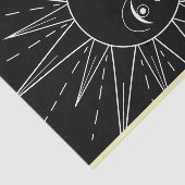 白いスタイルのレトロヴィンテージの太陽の黒 薄葉紙 (詳細)